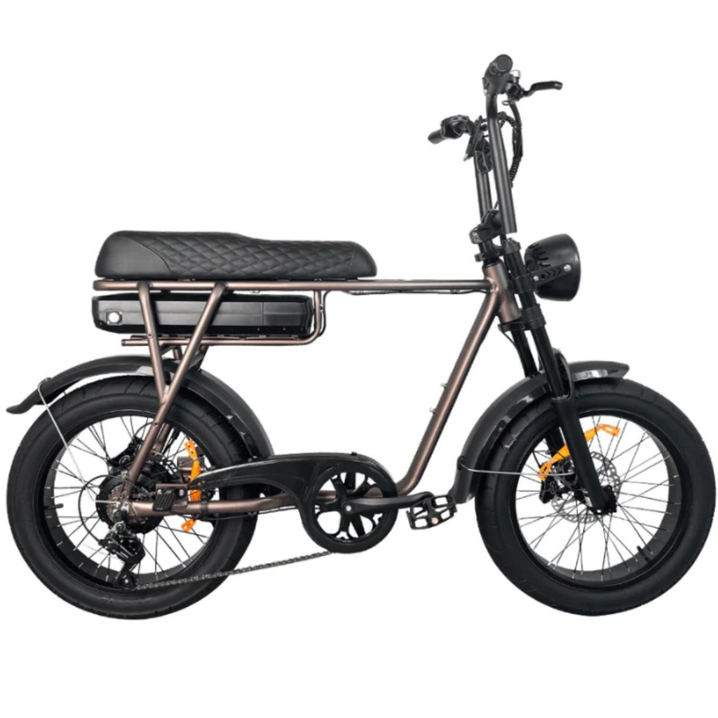 EB2 Fatbike - Koffie (incl. kettingslot, bekerhouder & tasje)