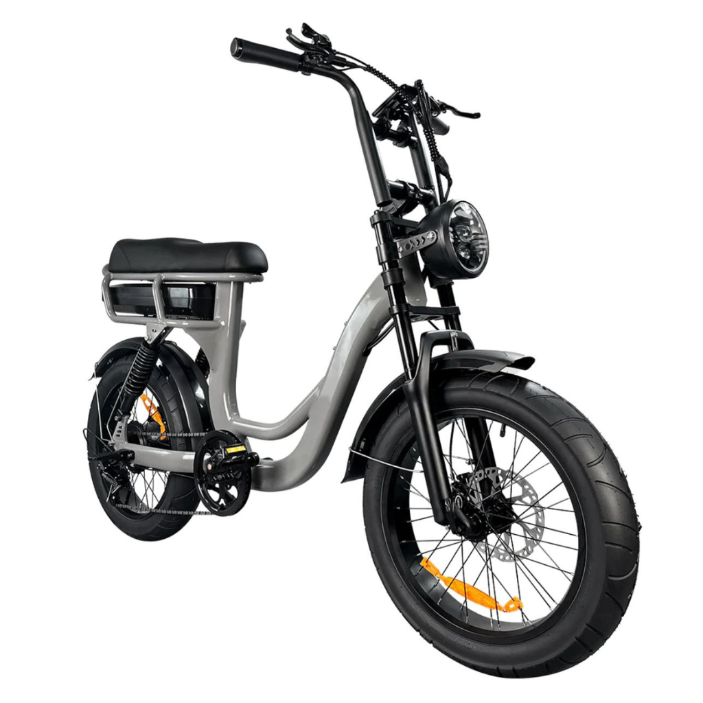 EB8 Fatbike - Grijs (incl. kettingslot & bekerhouder)
