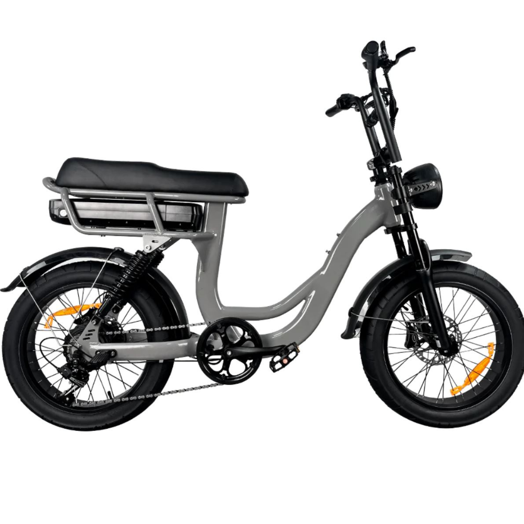 EB8 Fatbike - Grijs (incl. kettingslot & bekerhouder)