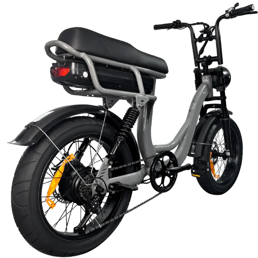 EB8 Fatbike - Grijs (incl. kettingslot & bekerhouder)