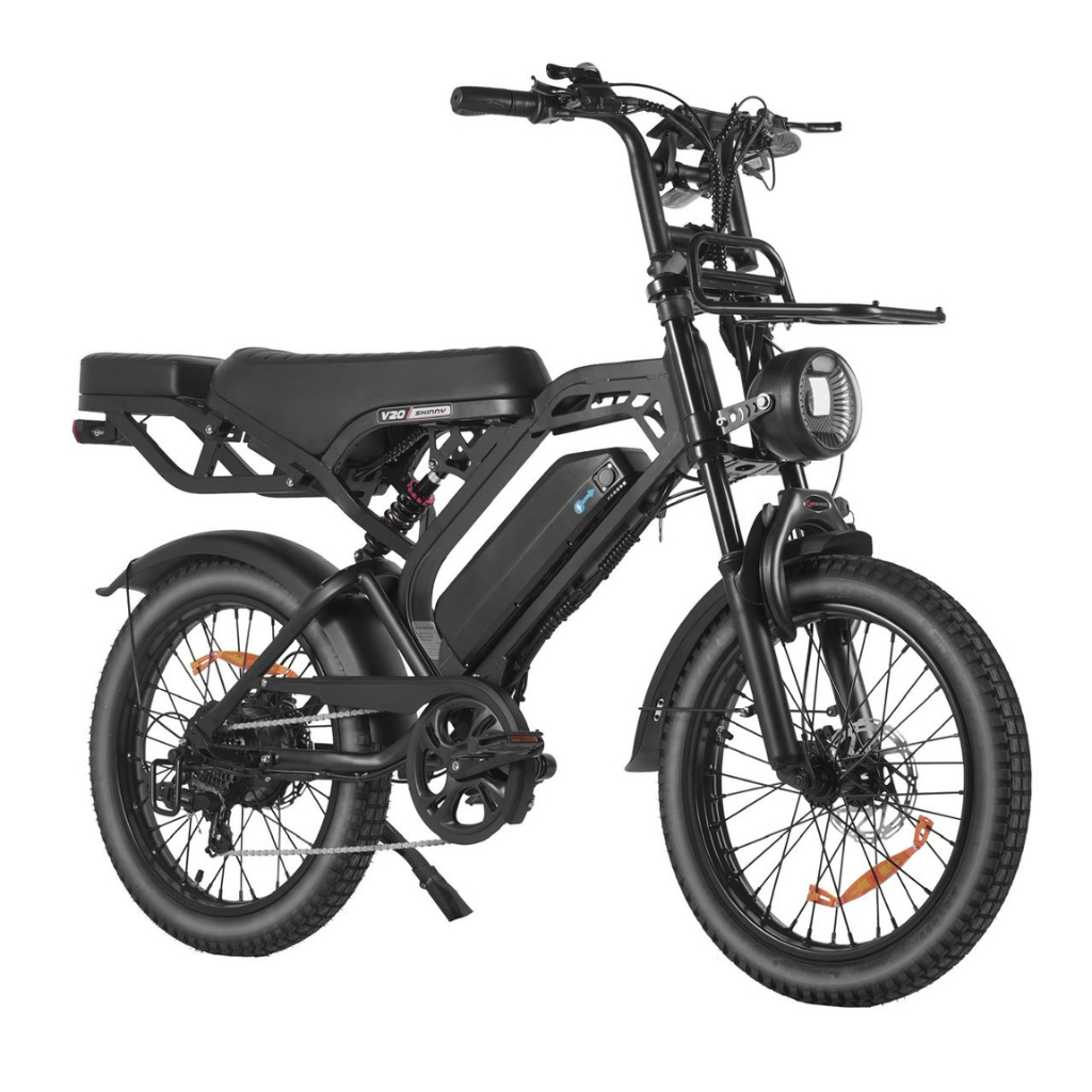 QMWHEEL V20 Pro - Skinnybike - Zwart (incl. achterzitje & voorrekje)