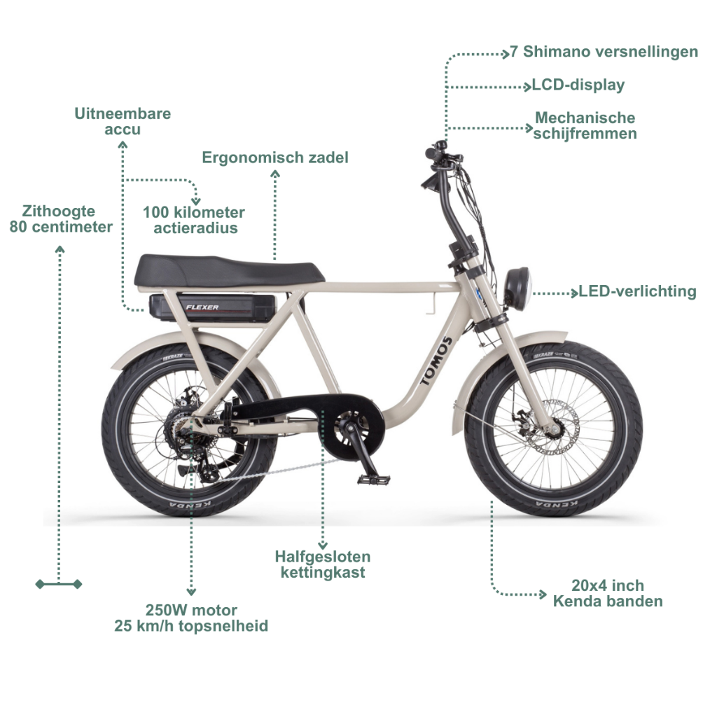 TOMOS Flexer - Desert Storm (hoge instap)