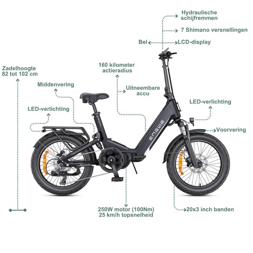 ENGWE L20 3.0 Pro - Zwart