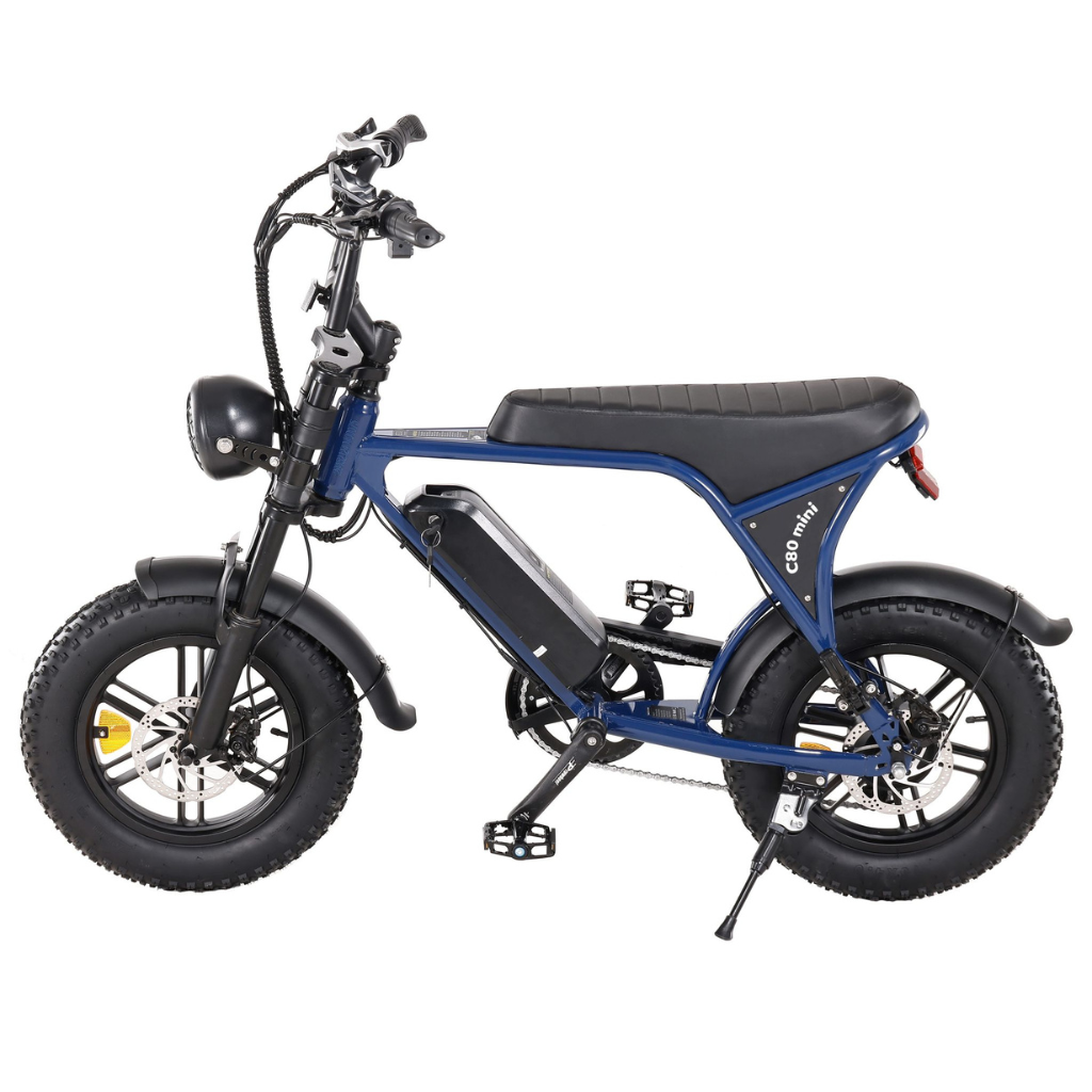 OUXI C80 - Donkerblauw (mini fatbike incl. alarm)