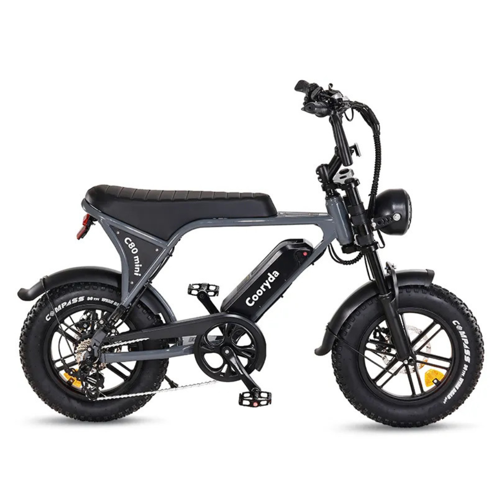 OUXI C80 - Grijs (mini fatbike incl. alarm)