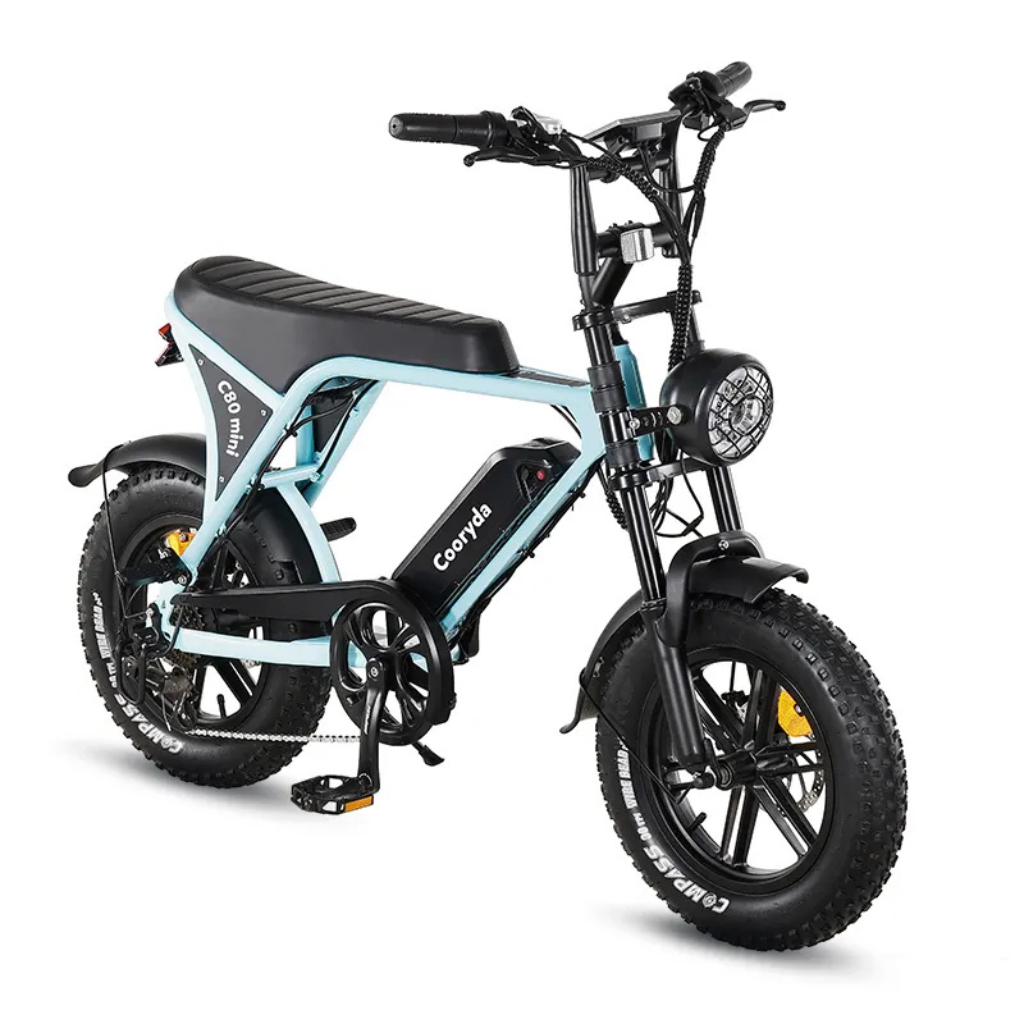 OUXI C80 - Lichtblauw (mini fatbike incl. alarm)