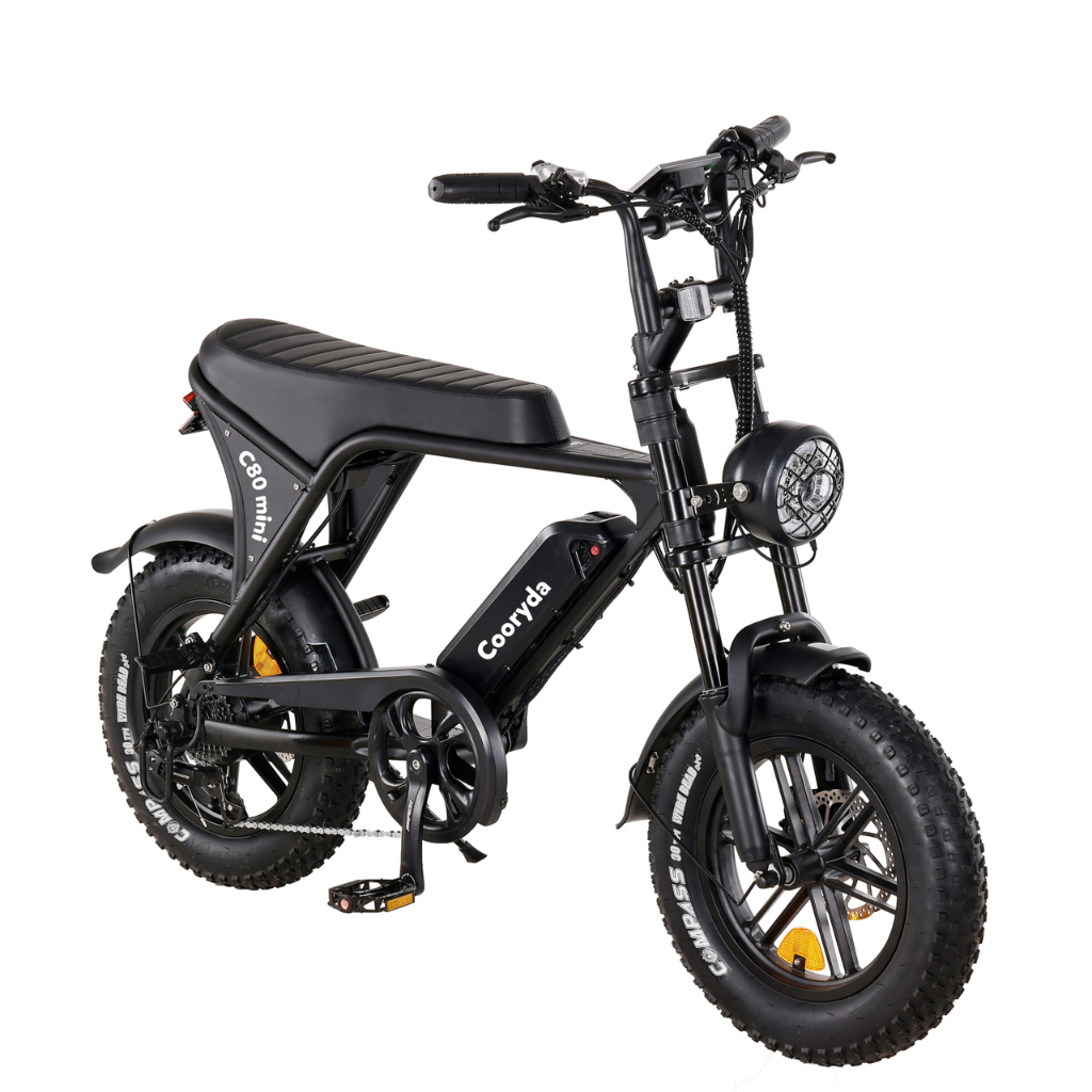 OUXI C80 - Zwart (mini fatbike incl. alarm)