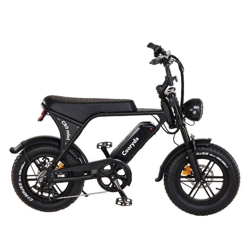 OUXI C80 - Zwart (mini fatbike incl. alarm)